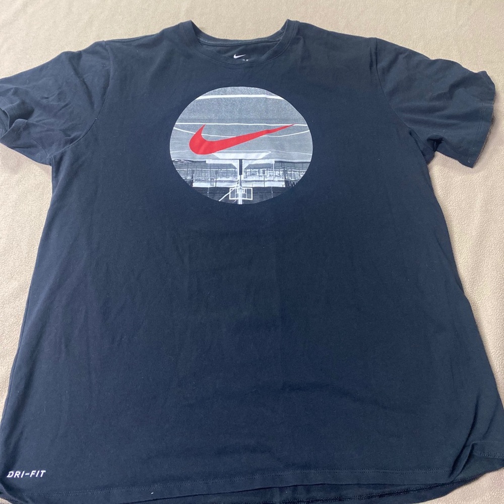 Black Nike Swoosh Basketball Shirt.